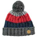 Barts Wilhelm Beanie Boys Anthrazit/Blau/Rot (Anthracite)