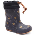 Bisgaard Thermo Rubber Boots Dunkelblau (Tulip Flowers)
