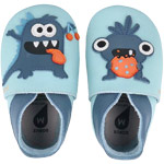 Bobux Soft Sole Messy Monster Hellblau (Celestial Blue)