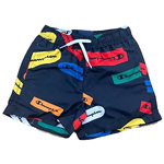 Champion Beach Shorts Logo Allover Dunkelblau (NNY/Allover)