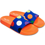 Happy Socks Pool Slider Big Dot Orange/Blau/Mehrfarbig