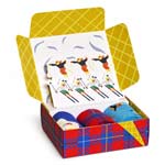 Happy Socks Downhill Skiing Socks Gift Set 3-Pack Mehrfarbig