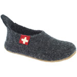 Living Kitzbühel Slipper Schweizer Kreuz Anthrazit (Anthra)