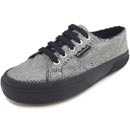 Superga 2750 Plisselamew silber/schwarz (grey silver)