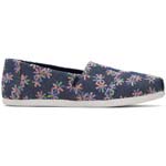 Toms Alpargata Embroidered Floral Marineblau (Navy Multi)