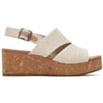 Toms Claudine Beige (Natural Metallic Linen)